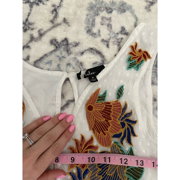 Lulus Tickets To Paradise White Embroidered Maxi Size Medium Dress Boho Coastal - Picture 10 of 12